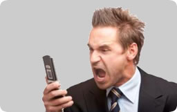 Anger - Man angry screaming in to phone